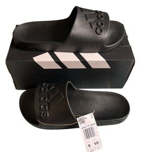 Adidas Adilette Aqua Slides – unisex Men’s Size 9 / Women’s Size 10 NIB black